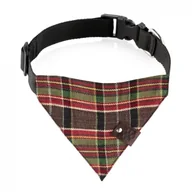 Obroże dla psów - Obroża Dla Psa Rozm. S  Z Bandaną W Kratkę Petsome 13Pk8S - miniaturka - grafika 1