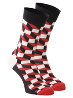 Skarpetki damskie - Happy Socks skarpety z drobnej dzianiny Kobiety,Mężczyźni Bawełna wielokolorowy|czerwony|niebieski wzorzysty, 36-40 - miniaturka - grafika 1