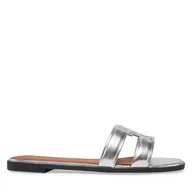 Klapki i japonki damskie - Klapki Tommy Hilfiger FW0FW08676 Srebrny - miniaturka - grafika 1