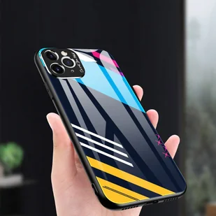 Color Glass Case etui pokrowiec nakładka ze szkła hartowanego z osłoną na aparat iPhone 11 Pro Max pattern 1 - Etui i futerały do telefonów - miniaturka - grafika 5