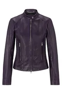 Kurtki damskie - BOSS Damska kurtka skórzana C_Samoka, Dark Purple506, 38 - miniaturka - grafika 1