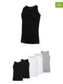 Koszulki męskie - Fila Podkoszulki (5 szt.) w kolorze czarnym, białym i szarym - miniaturka - grafika 1