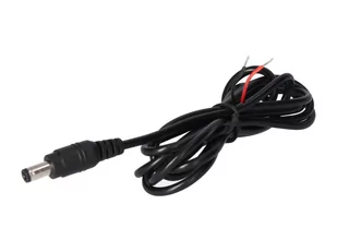 Wtyk DC 5.5x2.1 przewód czarny 150cm 22awg - Gniazdka elektryczne - miniaturka - grafika 1