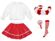 Dresy i komplety dla dziewczynek - ZESTAW NARODOWY BIAŁO-CZERWONY 98-110 5el - miniaturka - grafika 1
