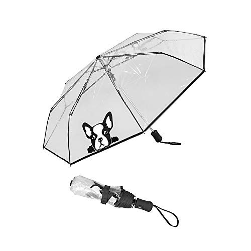 Susino Parapluie pliant - automatique przezroczysty parasol chien 29 cm, (chien)