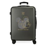 Walizki - Disney Mickey Outline Walizka średniej wielkości Czarny 46x65x23 cms Sztywne ABS Zamknięcie kombinowane boczne 56L 3 kg 4 Podwójne Koła, czarny, średnia walizka - miniaturka - grafika 1