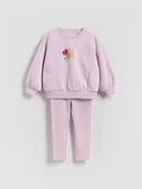 Bluzy dla dziewczynek - Reserved - Bawełniany komplet - fioletowy - miniaturka - grafika 1