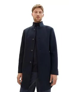 TOM TAILOR męski płaszcz wełniany, 10668 - Sky Captain Blue, XXL - Płaszcze męskie - miniaturka - grafika 1