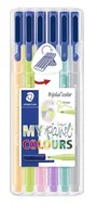 Przybory szkolne - Staedtler Flamaster Triplus 1 mm 6 kolorów w etui pastelowe LETNIA WYPRZEDAŻ DO 80% - miniaturka - grafika 1