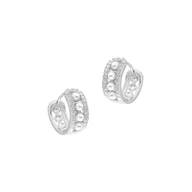 Biżuteria dla dzieci - Srebrne kolczyki 925 perełki z cyrkoniami - miniaturka - grafika 1