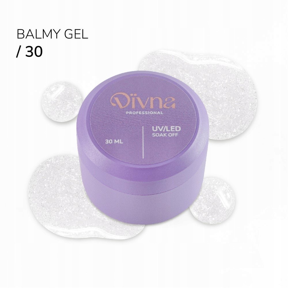 DIVNA Balmy Gel 30 żel w butelce/słoiczku z drobinkami 30 ml do paznokci