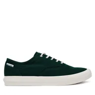 Trampki męskie - Tenisówki Tommy Hilfiger Th Hi Vulc Low Oxford Twill FM0FM05400 Zielony - miniaturka - grafika 1