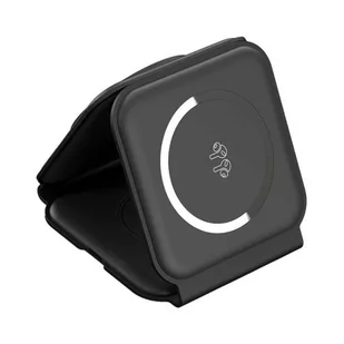 Magnetyczna ładowarka indukcyjna Choetech T588-F 3w1 15W (czarna) - Ładowarki do telefonów - miniaturka - grafika 1