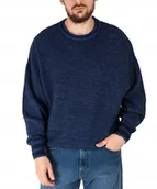 Swetry męskie - Sweter Wrangler VARSITY KNIT W8C7PEB51 Blue XL - miniaturka - grafika 1