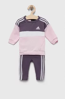 Komplety dla niemowląt - adidas dres niemowlęcy kolor różowy - grafika 1