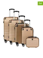 Torby podróżne - Geographical Norway 5-częściowy zestaw "Shock" w kolorze beżowym - miniaturka - grafika 1