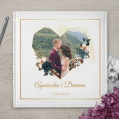 Albumy fotograficzne - Duży album na zdjęcia z Twoim zdjęciem dla pary na ślub - miniaturka - grafika 1