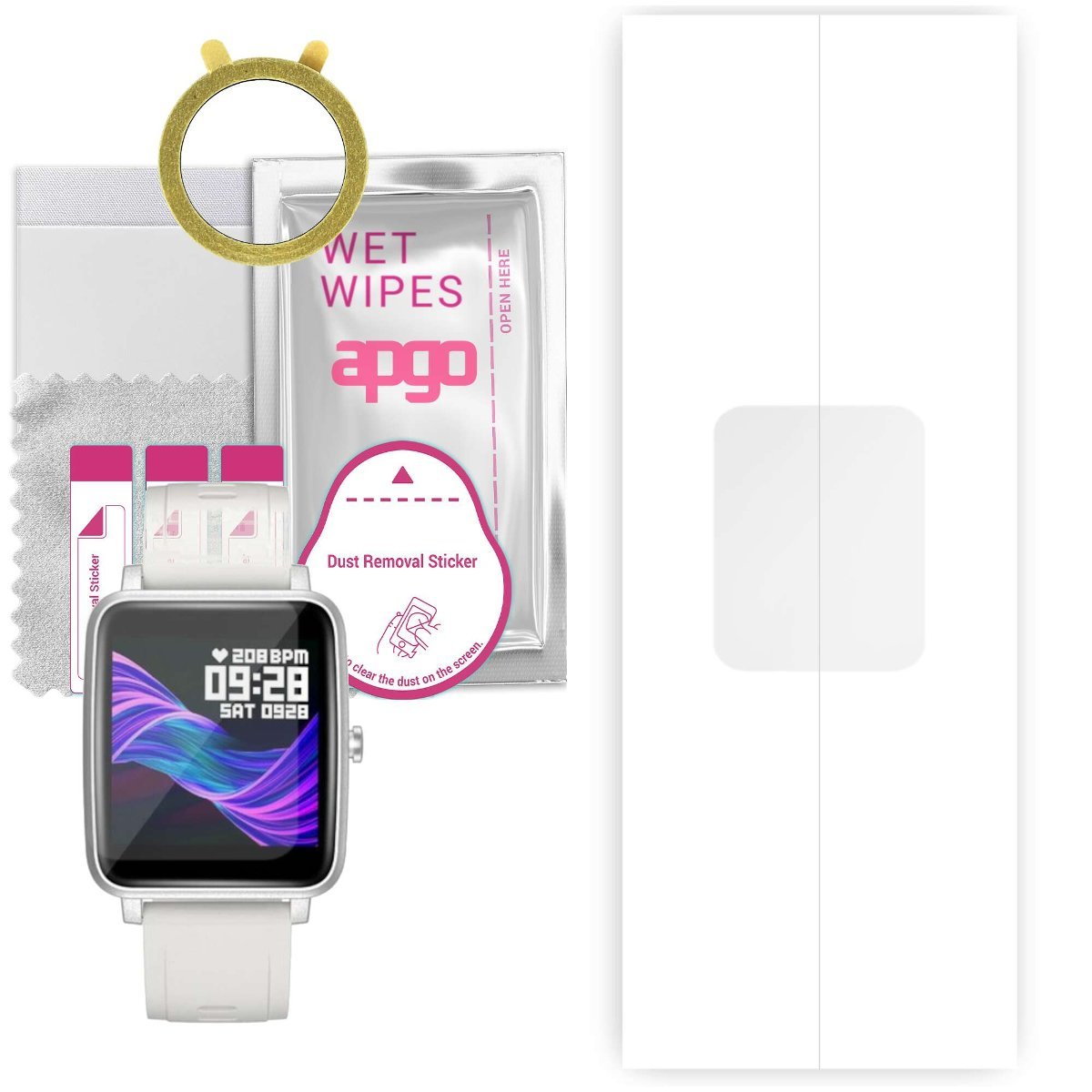 1x Folia hydrożelowa do Doogee CS1 - apgo Smartwatch Hydrogel Protection Ochrona na ekran smartwatcha