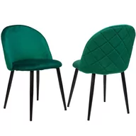 Krzesła - KRZESŁO TAPICEROWANE DC-018-1 ZIELONY WELUR - miniaturka - grafika 1