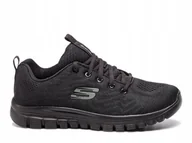 Buty sportowe damskie - Buty Damskie Skechers 12615WBBK Graceful Get Connected Czarne 40 - miniaturka - grafika 1