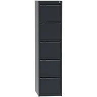 Szafy biurowe - KOVONA Metalowa szafa kartotekowa A4, 5 szuflad, kolor antracyt G23050.2.V6.2.2 - miniaturka - grafika 1
