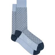 Skarpetki męskie - Hackett London Skarpety męskie Geo Foulard Sck, jasnoszary, L - miniaturka - grafika 1