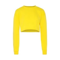 Bluzy damskie - Ucy Damska bluza z długim rękawem ze 100% poliestru, z okrągłym dekoltem, żółta, rozmiar XL, żółty, XL - miniaturka - grafika 1
