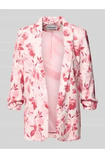 Długi żakiet o kroju regular fit ze wzorem na całej powierzchni model BOSELLA - Pieces - Marynarki i żakiety damskie - miniaturka - grafika 1