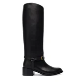 Kozaki damskie - Oficerki Polo Ralph Lauren Harness 818963422002 Czarny - miniaturka - grafika 1