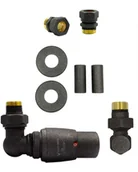 Zawory i kraniki - Zawór termostatyczny trójosiowy Master ciemny grafit strukturalny lewy Cu All in One - miniaturka - grafika 1