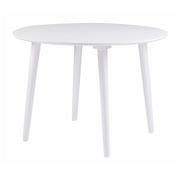 Stoły - Biały stół z drewna kauczukowego Rowico Lotte, ⌀ 106 cm - miniaturka - grafika 1