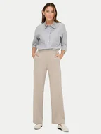 Spodnie damskie - ONLY Spodnie materiałowe Poptrash 15341829 Beżowy Straight Fit - miniaturka - grafika 1