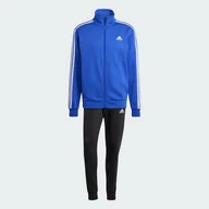 Dresy męskie - Adidas Komplet Dresowy Męski Niebiesko-Czarny 3S Fl Tt Ts IY6665 L - miniaturka - grafika 1
