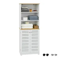 Szafki łazienkowe - SoBuy Wysoka szafka łazienkowa BZR44-W - miniaturka - grafika 1