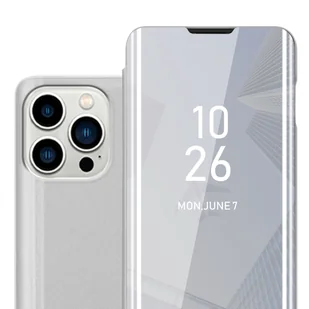 Etui na telefon komórkowy Cadorabo do Apple iPhone 14 PRO w kolorze srebrnym tylna okładka ochronna okładka książeczka etui książeczka - Etui i futerały do telefonów - miniaturka - grafika 1