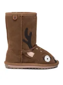 Buty dla dziewczynek - EMU Australia Śniegowce Deer K12073 Brązowy - miniaturka - grafika 1
