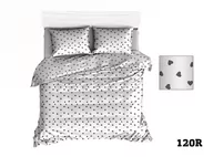 Pościel dla dzieci - Pościel 100x135 R120 biała serca serduszka szare 274D - miniaturka - grafika 1