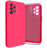 Etui i futerały do telefonów - Etui do Galaxy A52 4G / 5G / A52s 4G Osłona Kamery, Fuksjowe Szkło 9H - miniaturka - grafika 1