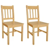 Krzesła - vidaXL Krzesło do jadalni naturalne drewno 2 szt. - miniaturka - grafika 1