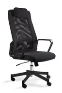 Fotele i krzesła biurowe - Fotel biurowy, ergonomiczny, mikrosiatka, Fox, czarny - miniaturka - grafika 1