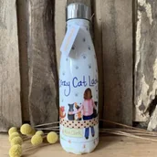 Bidony dla dzieci - Alex Clark Termos Crazy Cat Lady Kociara 500ml - miniaturka - grafika 1