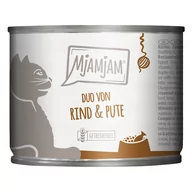 Mokra karma dla kotów - MjAMjAM Duo 6 x 200 g - Pyszna wołowina i indyk z dynią na parze - miniaturka - grafika 1