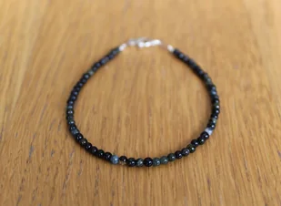 bransoletka naturalny TURMALIN ciemny kule 2,5mm - Bransoletki - miniaturka - grafika 1