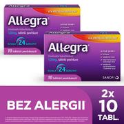 Leki na alergię - Allegra 120 mg Tabletki na alergię, 10 tabletek - miniaturka - grafika 1