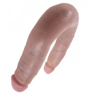 King Cock Penis dildo podwójny -  U-Shaped Double Trouble Small Flesh - Sztuczne penisy - miniaturka - grafika 3