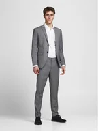 Garnitury - Jack&Jones Garnitur Franco 12181339 Szary Super Slim Fit - miniaturka - grafika 1