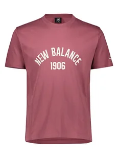 New Balance Koszulka "Essentials Varsity" w kolorze różowym - Koszulki męskie - miniaturka - grafika 1