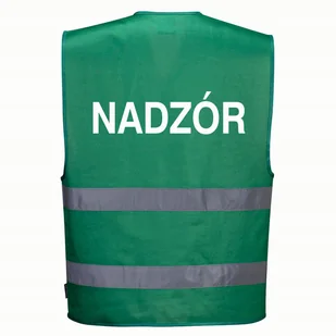 Kamizelka odblaskowa F474 PORTWEST L/XL -zielona nadruk NADZÓR - Odzież robocza - miniaturka - grafika 1