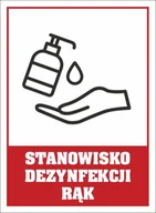Przybory szkolne - Naklejka 150X200 Stanowisko Dezynfekcji Rąk - miniaturka - grafika 1