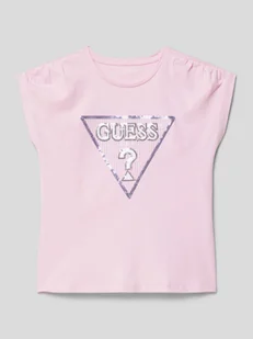 T-shirt z cekinowym obszyciem - Koszulki dla dziewczynek - miniaturka - grafika 1